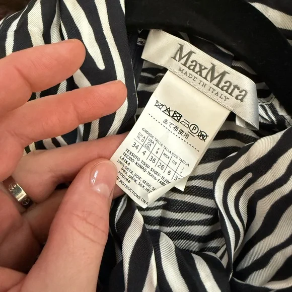 MaxMara Black and White Zebra Print Jumpsuit